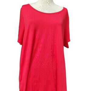 EUC LuLaRoe 3XL solid red top